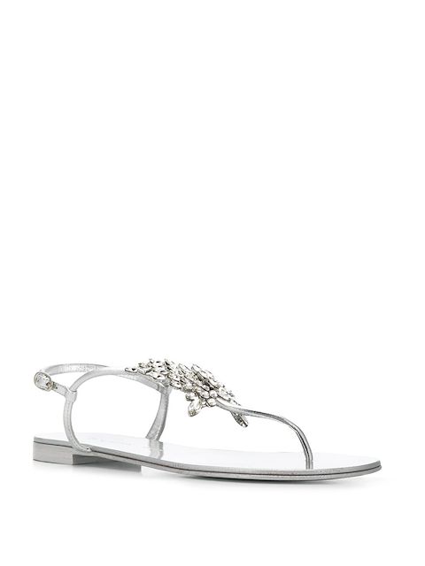 Giuseppe Zanotti Embellished Butterfly Thong Sandals - Farfetch