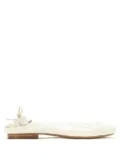 Studio Chofakian leather elasticated ballerinas - White