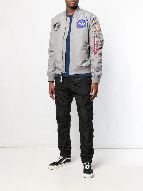 nasa patch bomber jacket