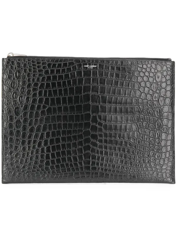 ysl crocodile clutch