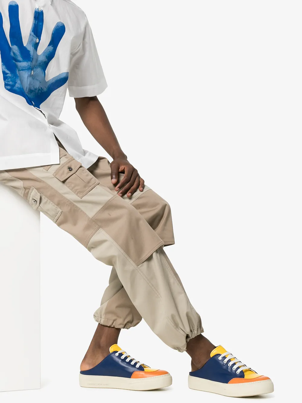 Sunnei Sneakers SUNNEI MULTICOLOURED SABOT LEATHER SNEAKERS