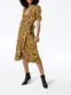 GANNI Goldstone floral print crepe wrap dress