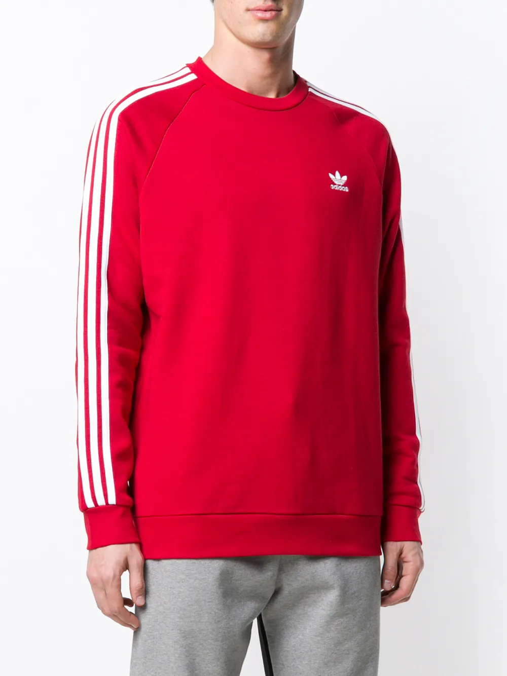 adidas sweater met logo Rood