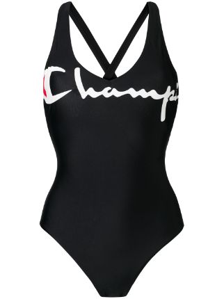 champion black logo swimsuit