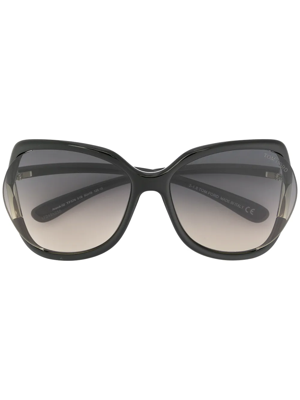 TOM FORD Eyewear Zonnebril met oversized montuur Zwart