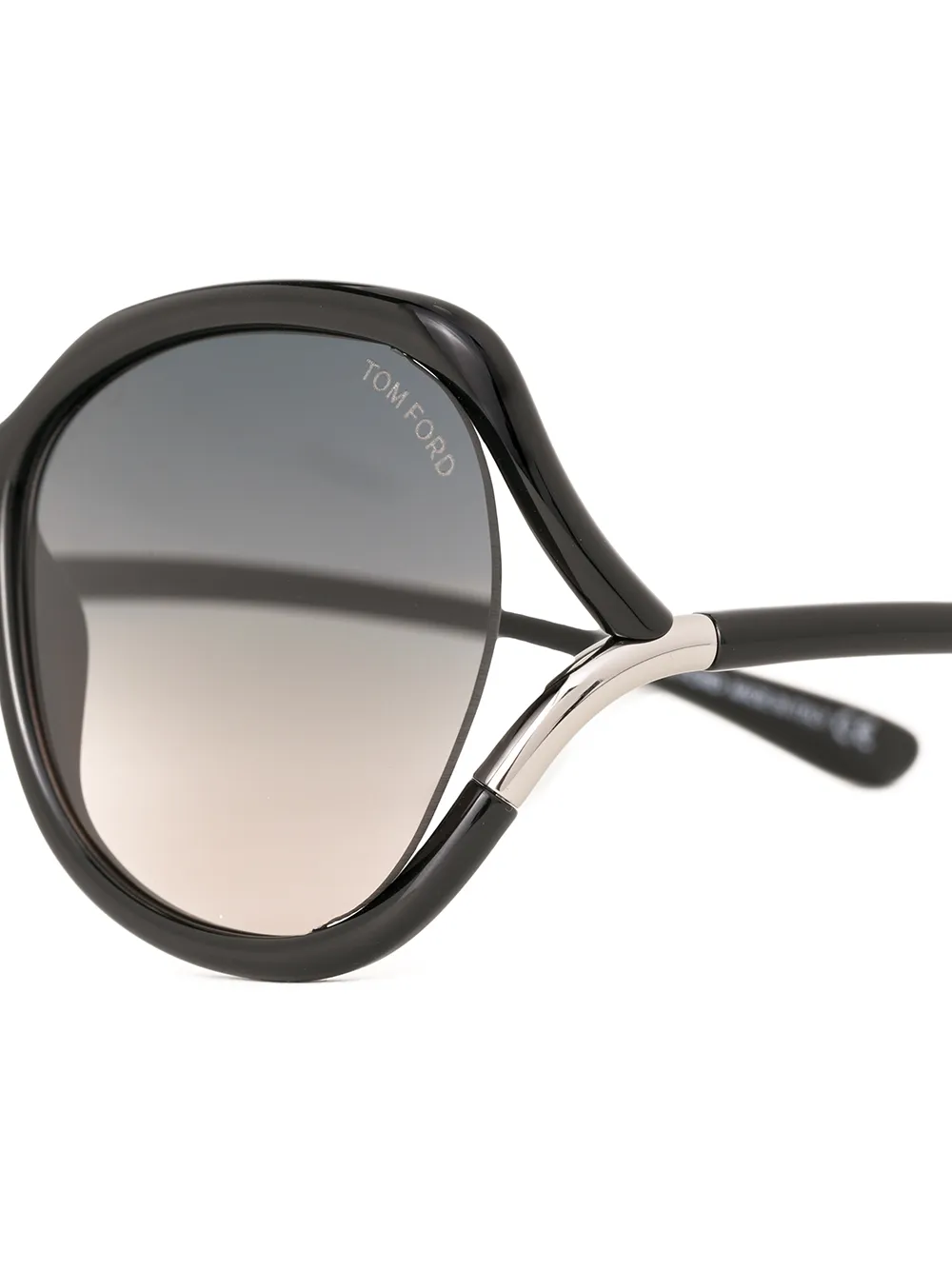 TOM FORD Eyewear Zonnebril met oversized montuur Zwart