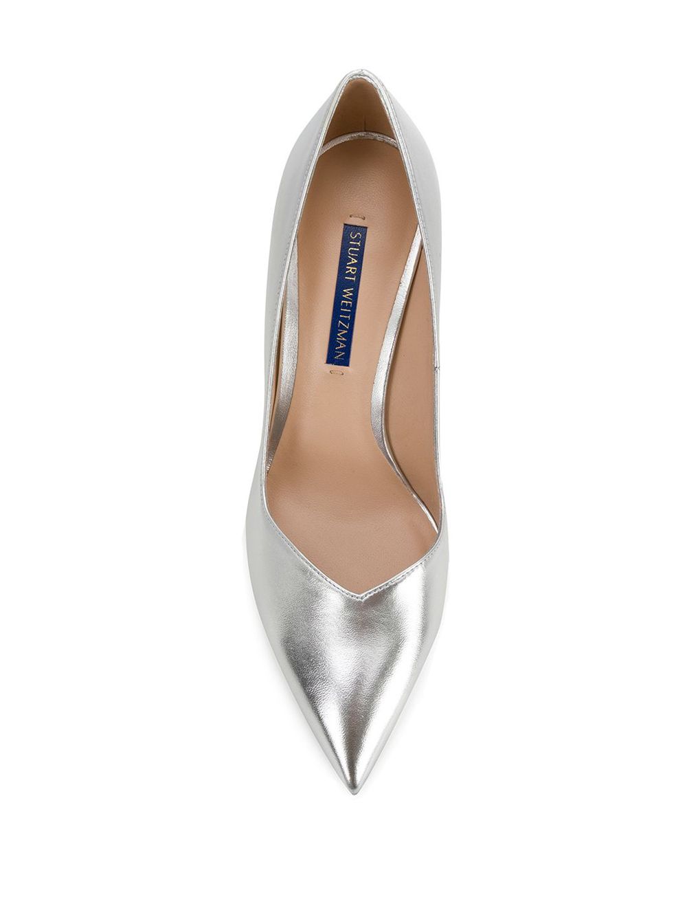 stuart weitzman silver pumps