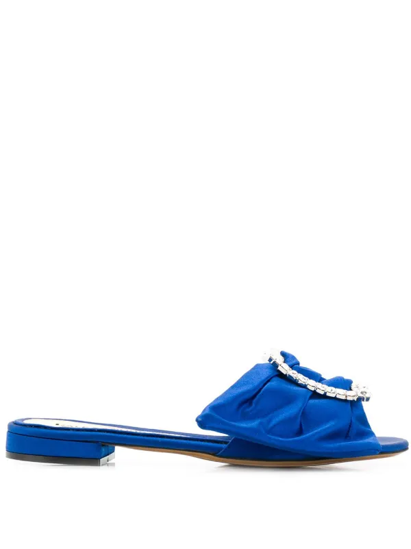 blue flat sandals