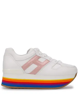 hogan rainbow platform sneakers