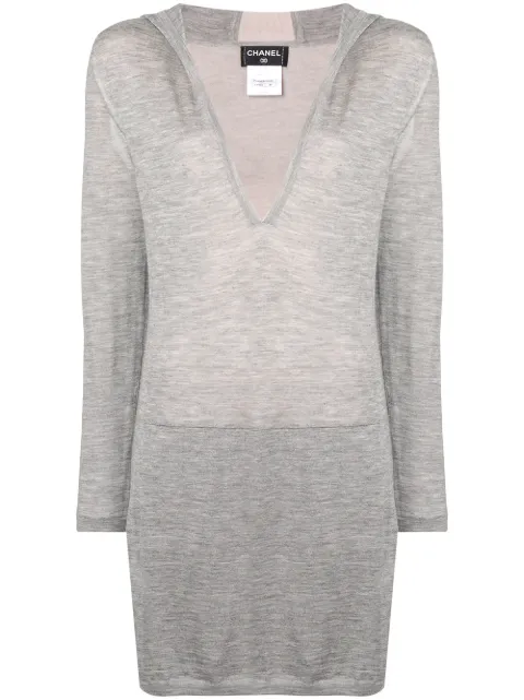 CHANEL hooded long sweater Women