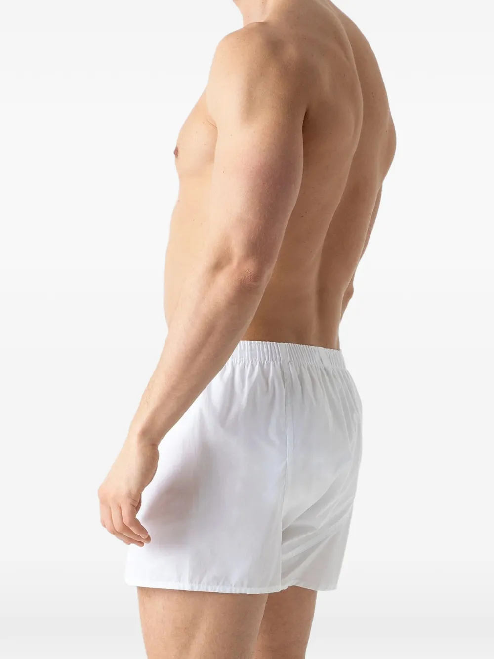  Sunspel Boxershorts Mit Elastischem Bund   Weiß 
