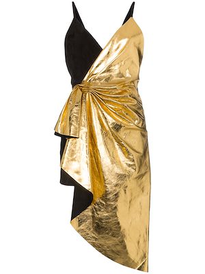 Gucci Brown Pleated Cocktail Dress