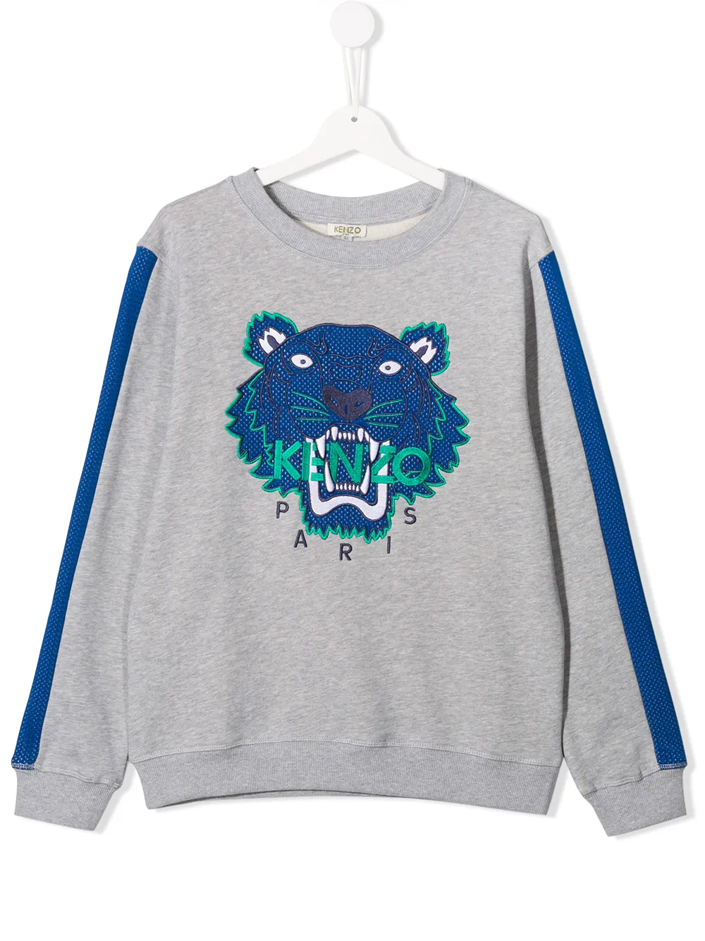 фото Kenzo kids толстовка с принтом тигра и логотипом