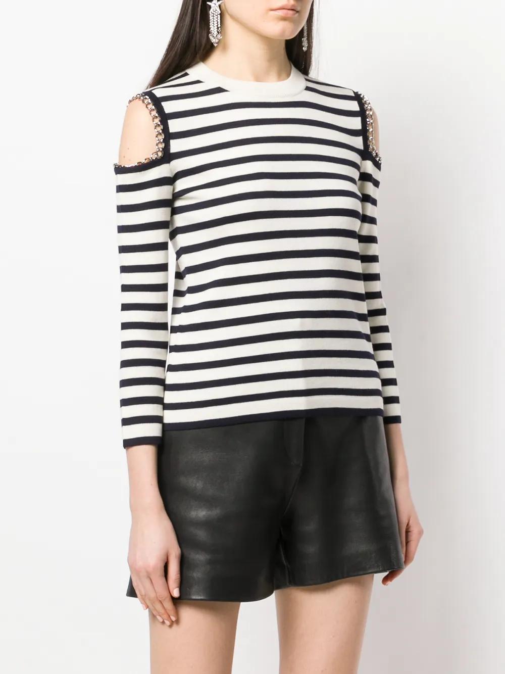  Alexander Mcqueen Pullover Mit Zierkette   Nude 