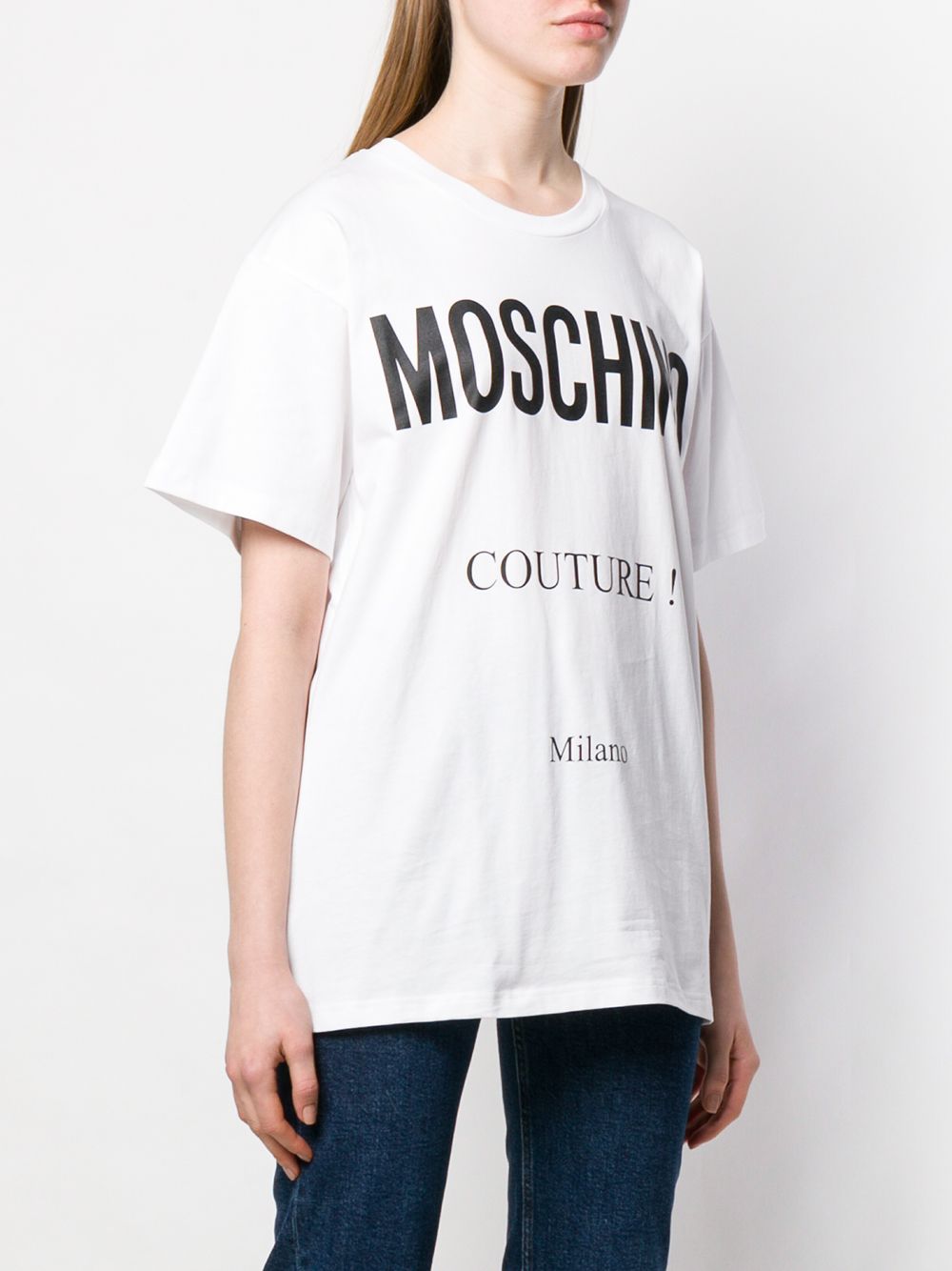 фото Moschino футболка с нашивкой логотипа