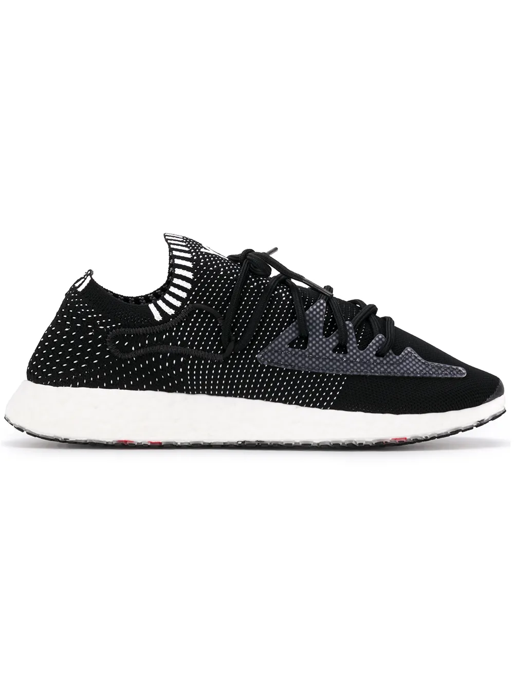 Click to view more detailed imagery on our partner's website Y-3 Black Raito Racer Logo Embroidered Low Top Sneakers