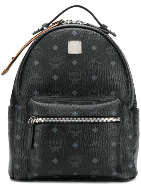 MCM MCM STARK LOGO PRINT BACKPACK - BLACK