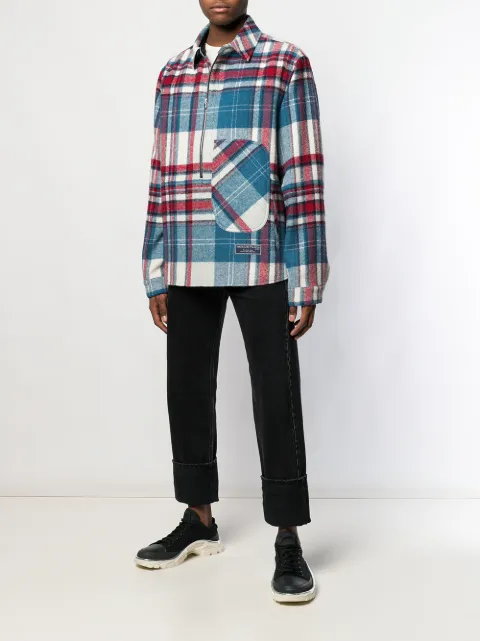 WE11 DONE HALF ZIP SHIRT JACKET