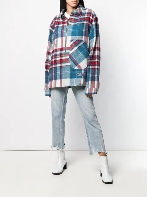 WE11 DONE HALF ZIP SHIRT JACKET