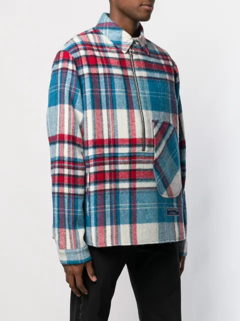 WE11 DONE HALF ZIP SHIRT JACKET