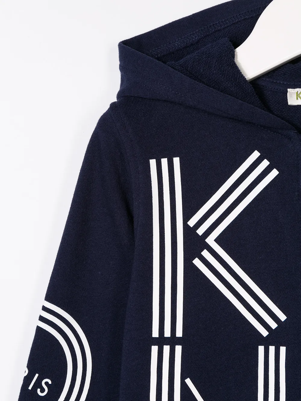 фото Kenzo kids толстовка на молнии с капюшоном и принтом логотипа