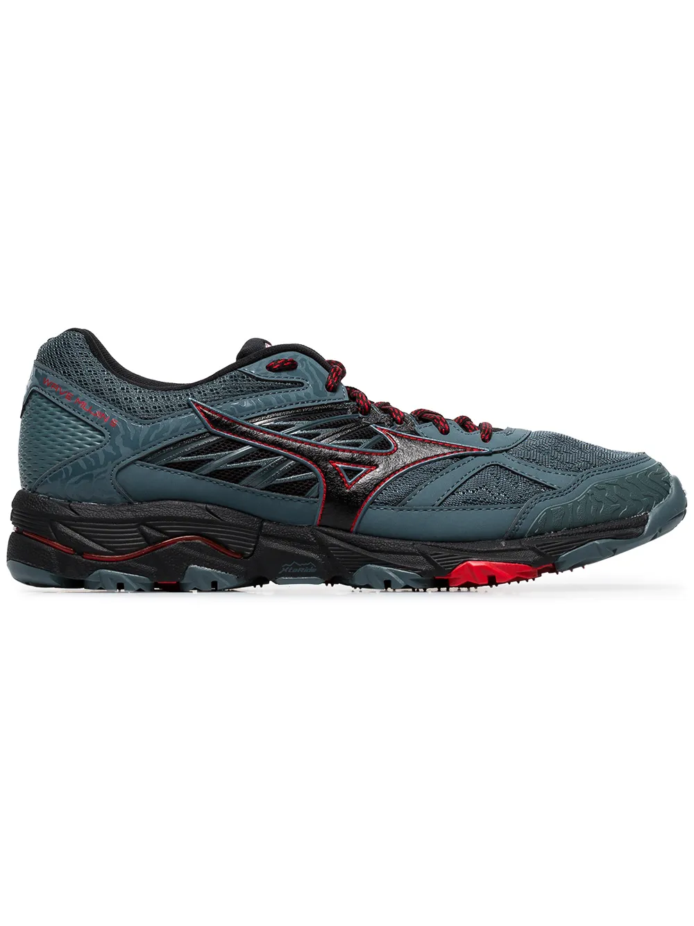 Mizuno MIZUNO BLUE AND BLACK WAVE MUJIN 5 LOW TOP SNEAKERS