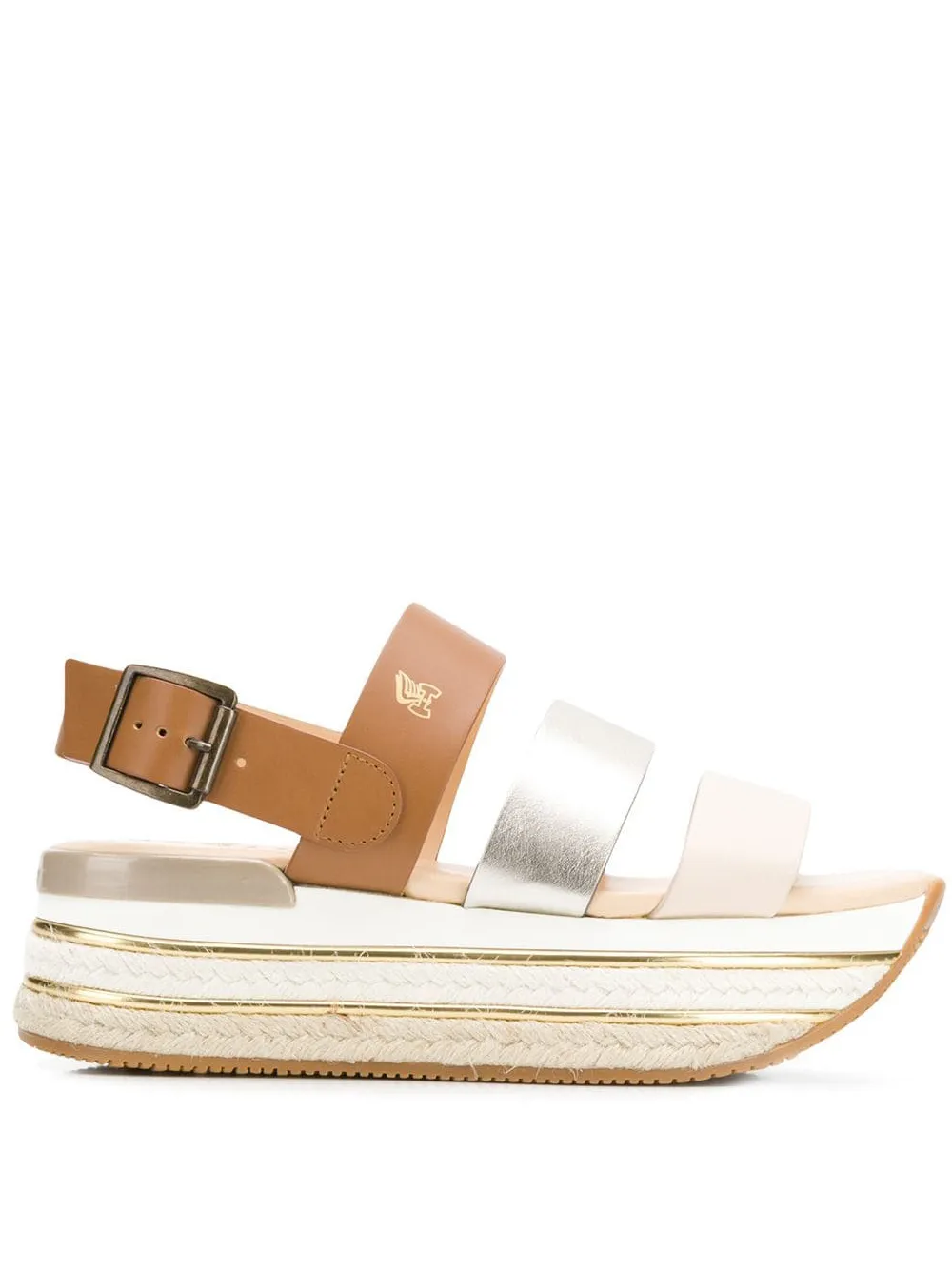 Hogan sandalen met plateauzool Bruin