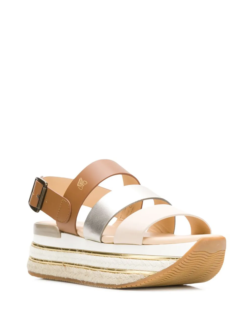 Hogan sandalen met plateauzool Bruin