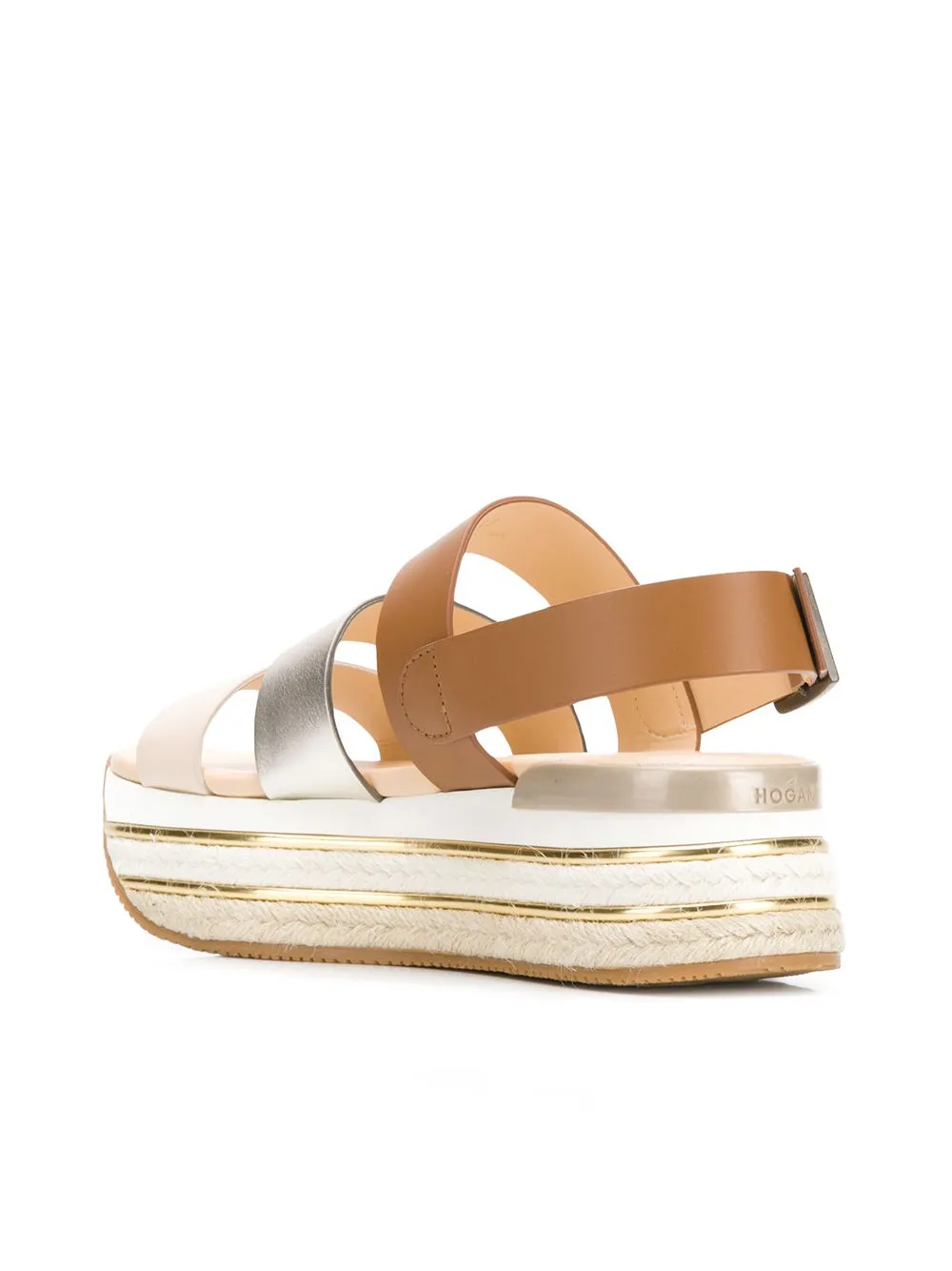 Hogan sandalen met plateauzool Bruin