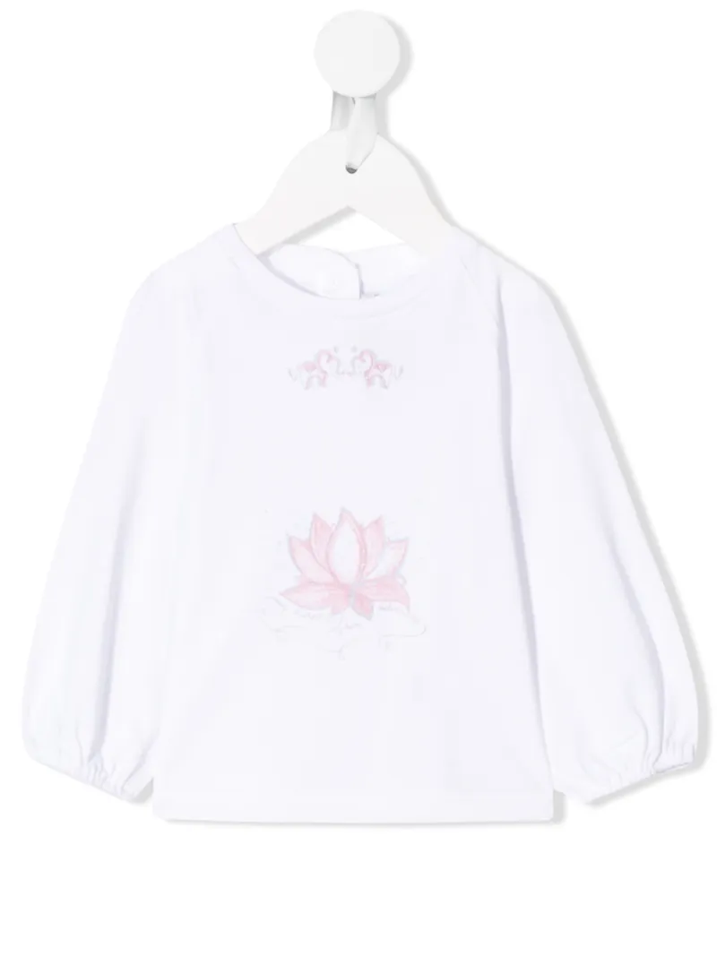 Baby Dior блузка с длинными рукавами и принтом