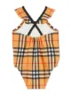 الصورة 2 من Burberry Kids ثوب سباحة كاروهات مزين بكرانيش