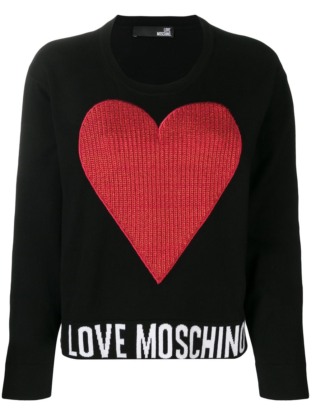 фото Love Moschino толстовка с нашивкой в виде сердца