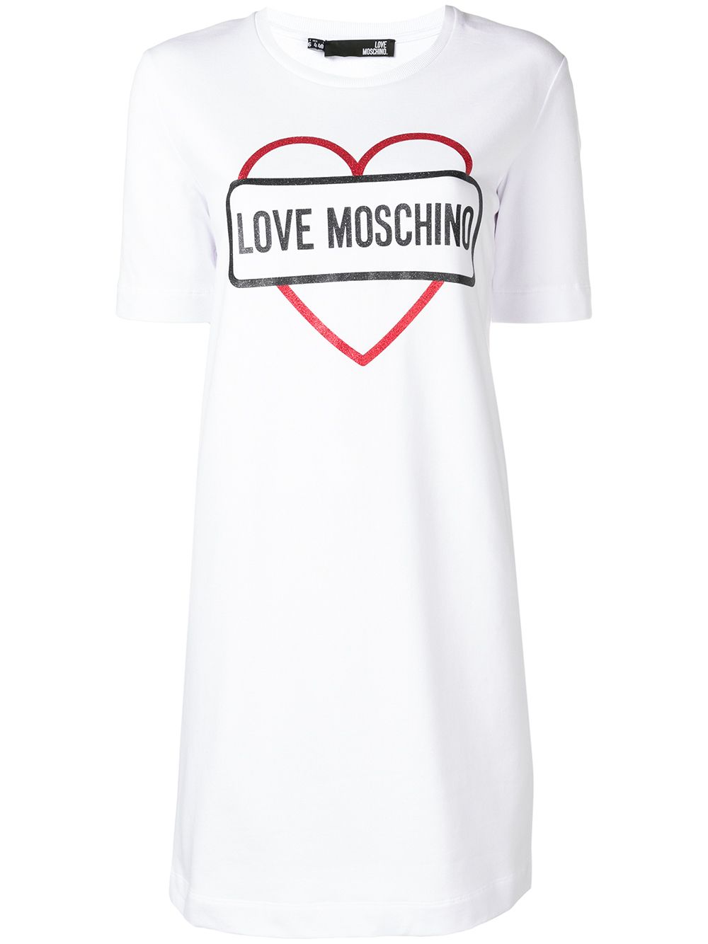 фото Love Moschino платье из джерси с принтом и блестками