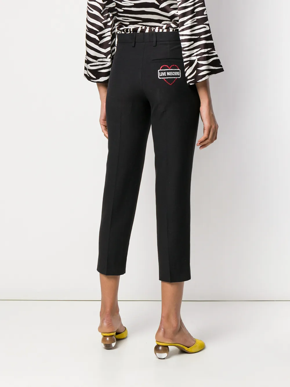 Love Moschino Cropped broek Zwart