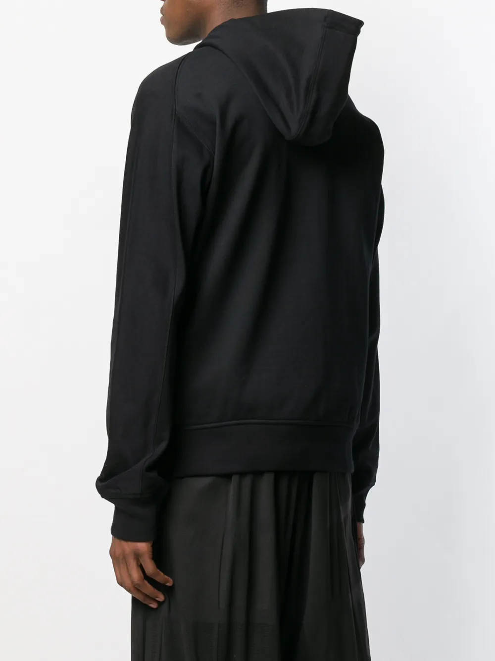 Y-3 hoodie met rits Zwart