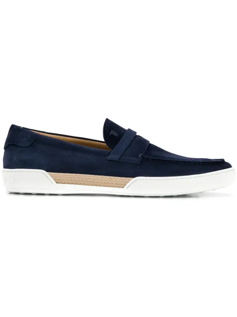 Click to view more detailed imagery on our partner's website Tod's Suede Loafers With Sneaker Style Sole In U820 Galassy
