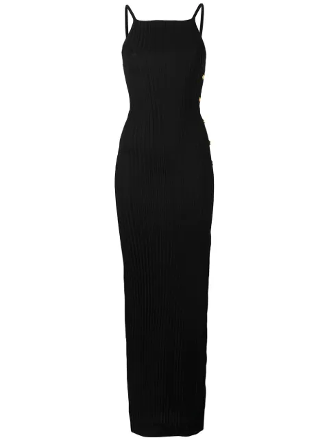 Balmain knit side slit dress