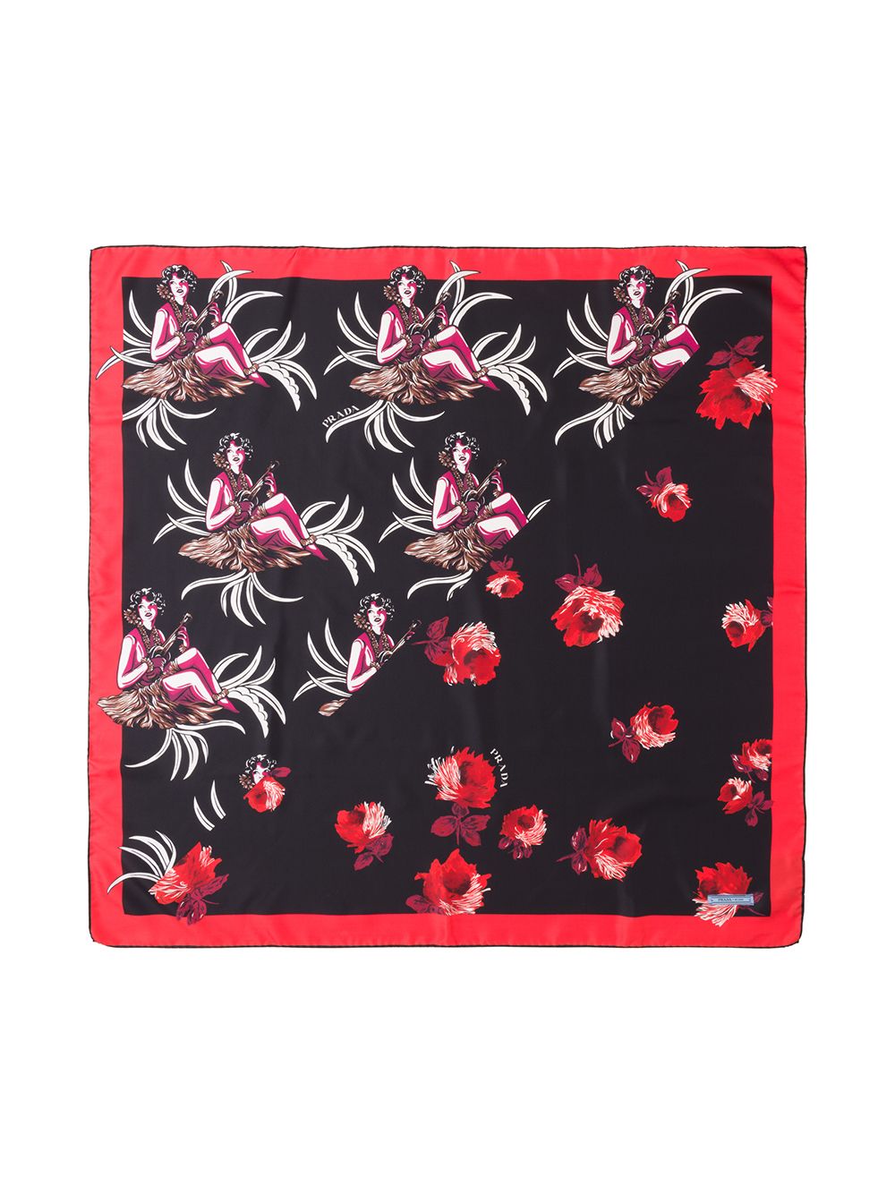 Image 2 of Prada floral-print silk scarf