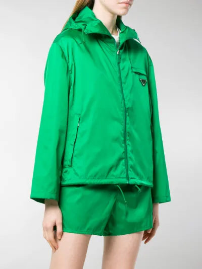 Prada hooded jacket green | MODES