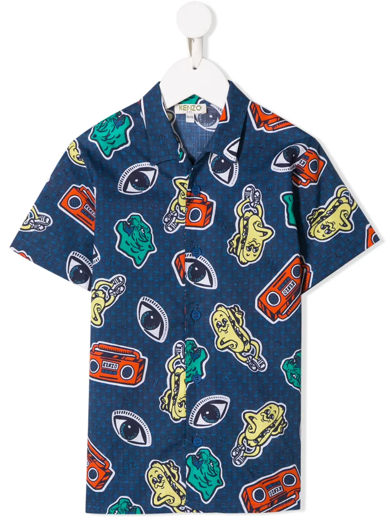 Kenzo Kids рубашка с короткими рукавами
