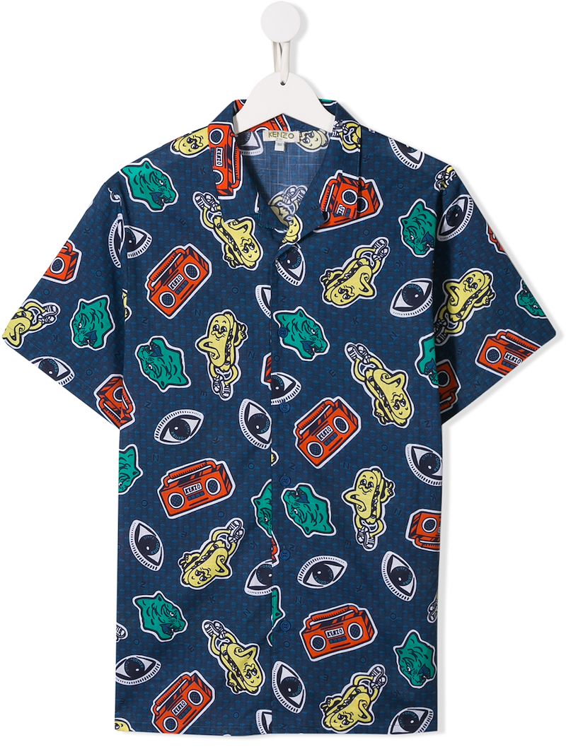 Kenzo Kids рубашка с короткими рукавами