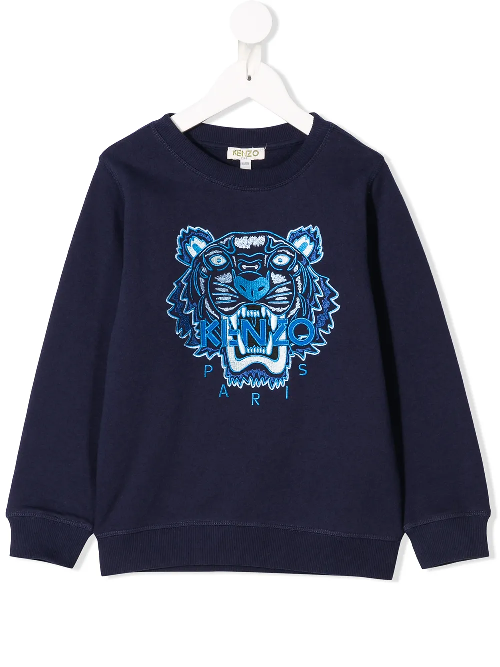 фото Kenzo kids толстовка с вышивкой тигра