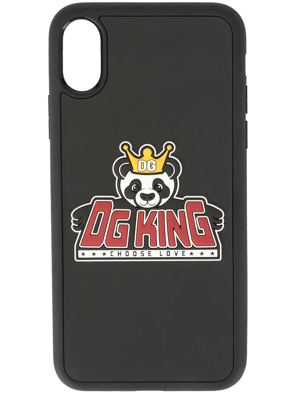 Dolce & Gabbana DG King Choose Love patch iPhone X case | Black | Image 1