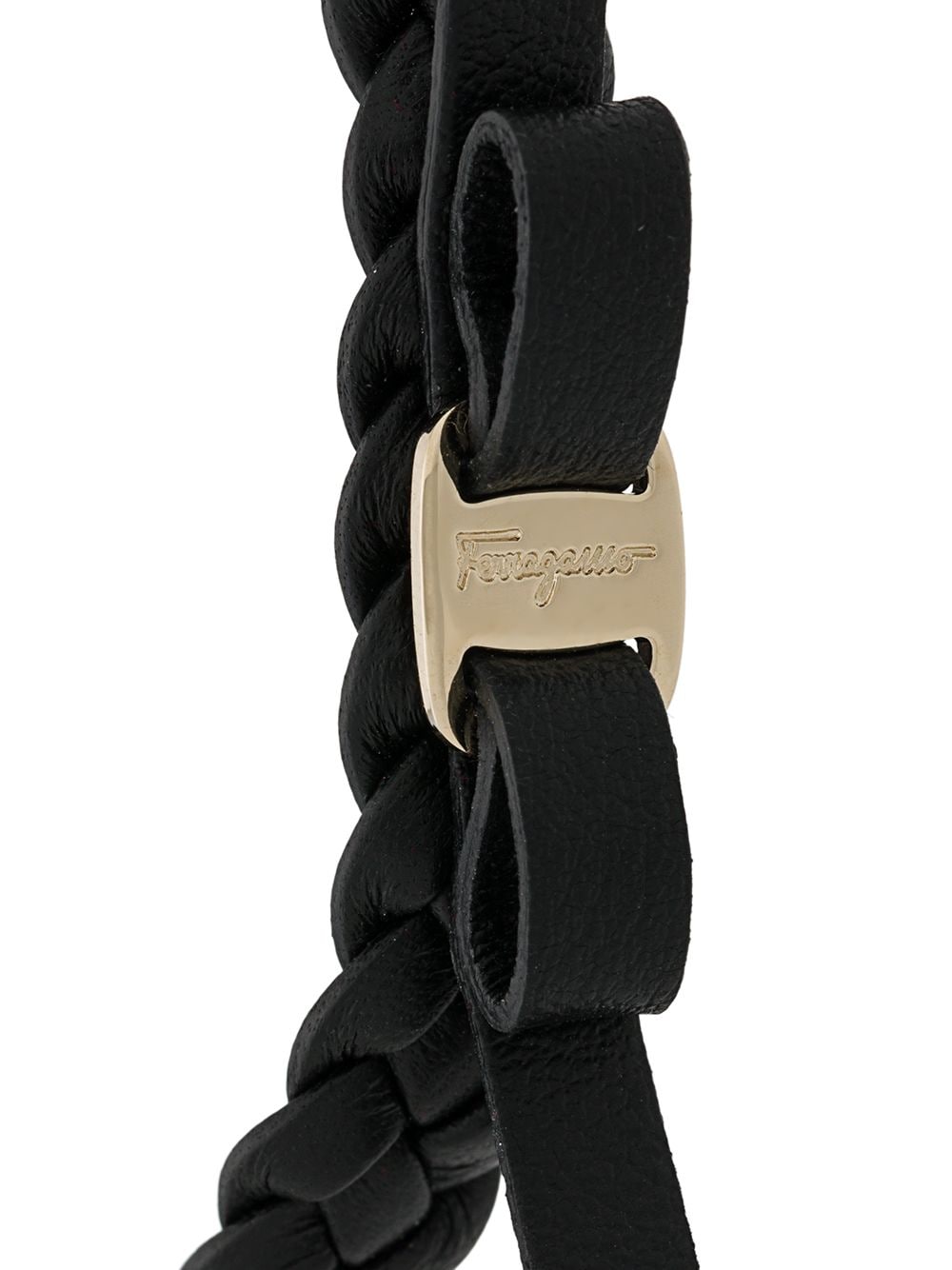 Shop Ferragamo Vara Bow Bracelet In Black