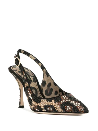 leopard print sling backs