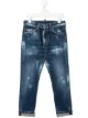 الصورة 1 من Dsquared2 Kids جينز مجسم بتأثير مهترئ