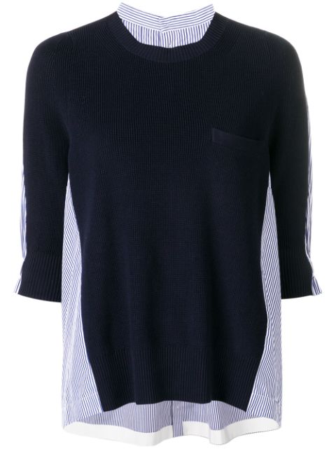 SACAI CONTRAST SWEATER