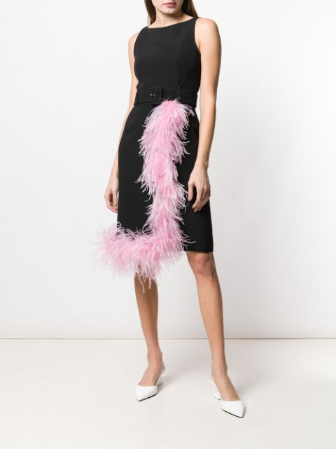 prada feather dress