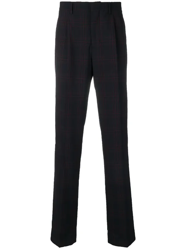 Calvin Klein Tartan Pattern Trousers in Blue