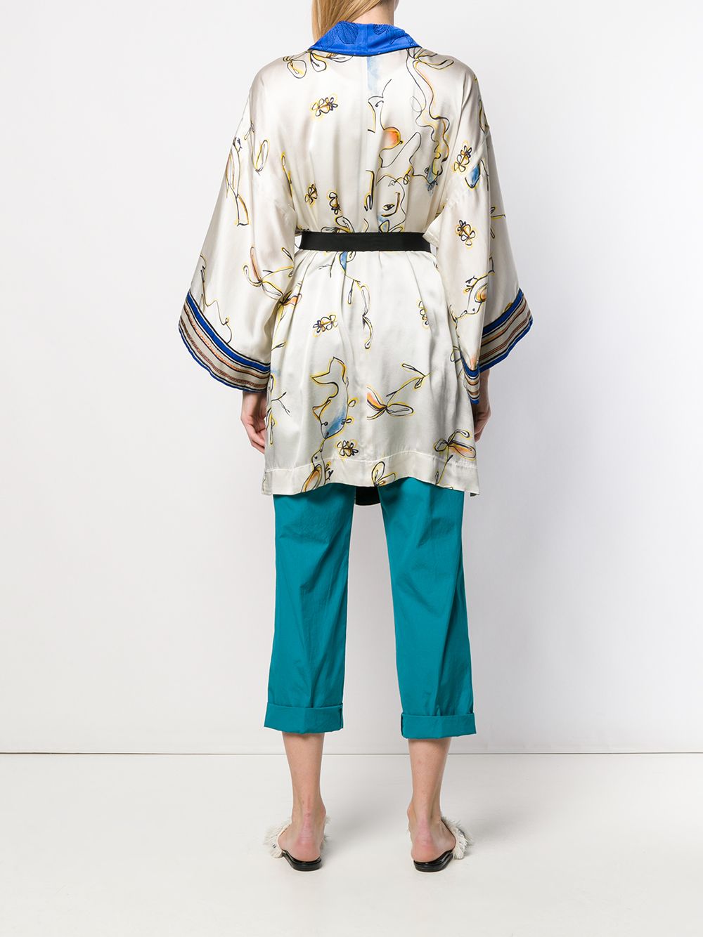 фото Forte Forte жакет в стилистике кимоно с цветочным принтом